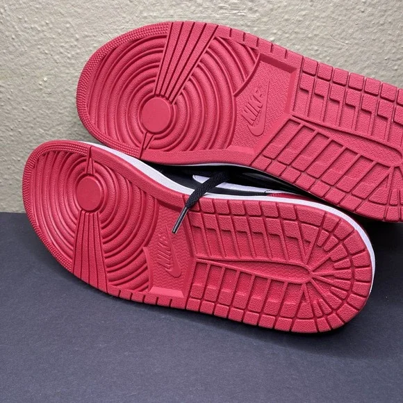 Nike Air Jordan 1 Low Men's Size 12 Shoes Black Gym Red White New 553558-066 nby - Picture 10 of 10